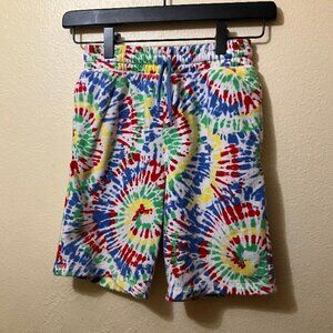 Lands' End Kids Tie Dye French Terry Pull On Sweat Shorts Size 10/12 (Large)
